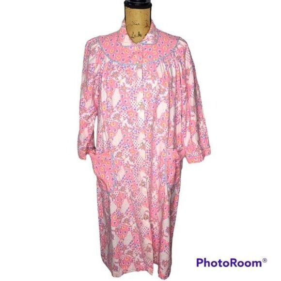 Vintage Super Girly Pink Barbiecore Maxi Length Night Gown - Picture 1 of 14
